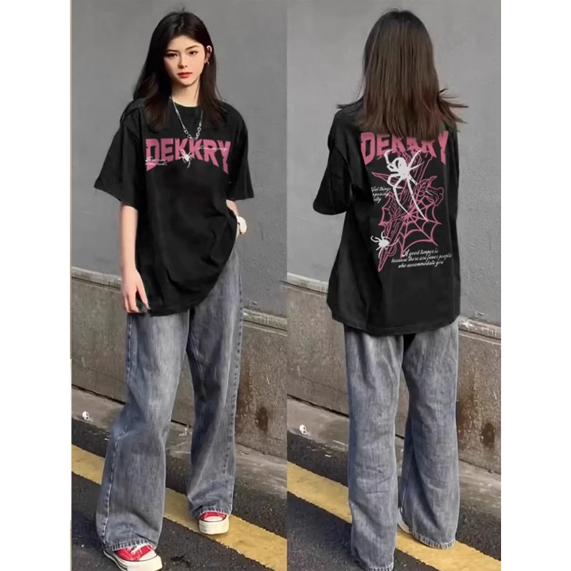 Korean chic2025 summer new short-sleeved T-shirt for women Japanese and Korean trendy printed tops for women\Not changing