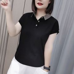 棉麻短袖寬鬆大碼上衣女裝夏季薄款洋氣夏裝媽媽純棉襯衫