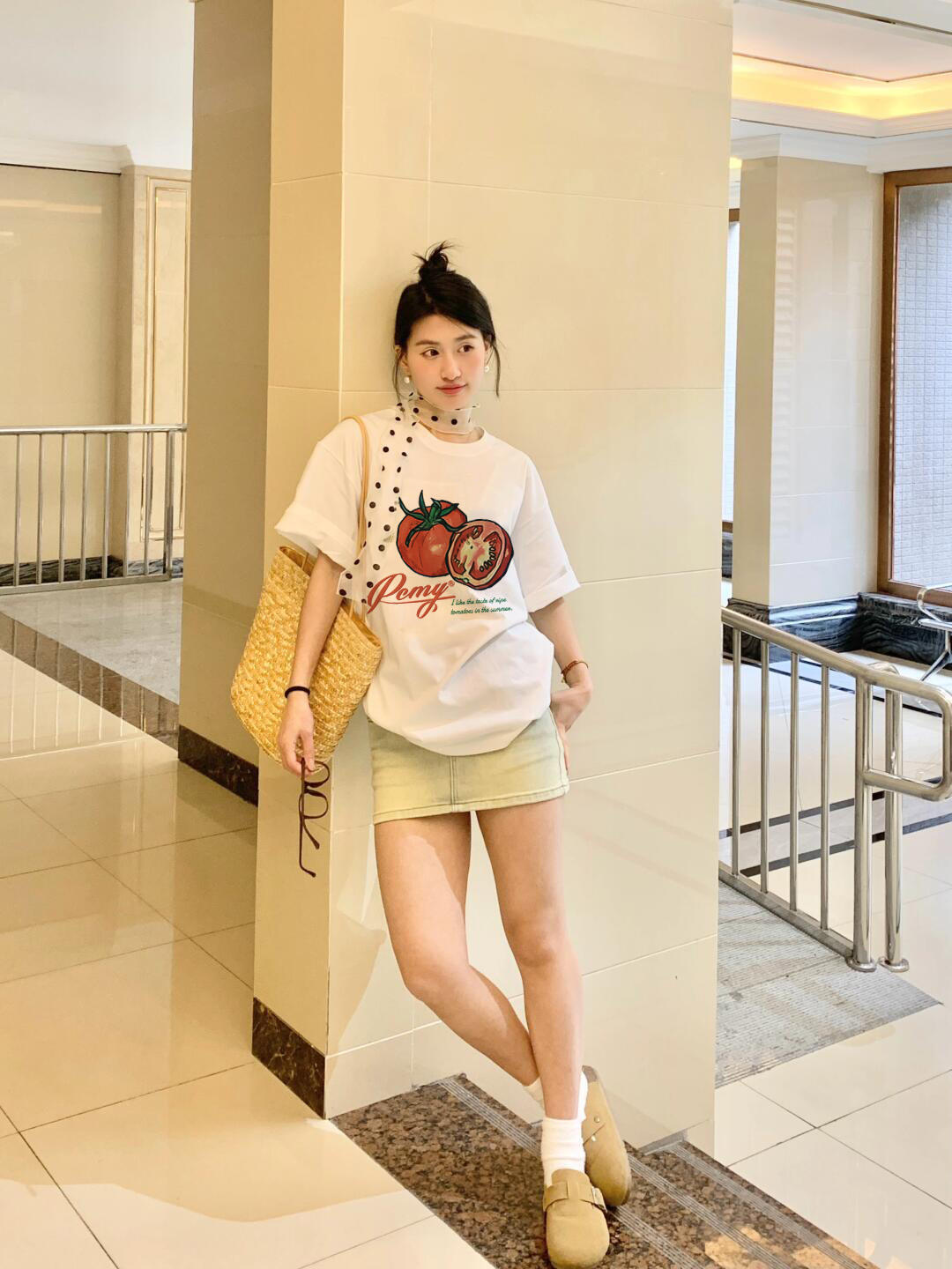 200g combed and tight spun in 2025, pure cotton back bag strip, spring and summer loose shoulder printed short-sleeved T-shirt