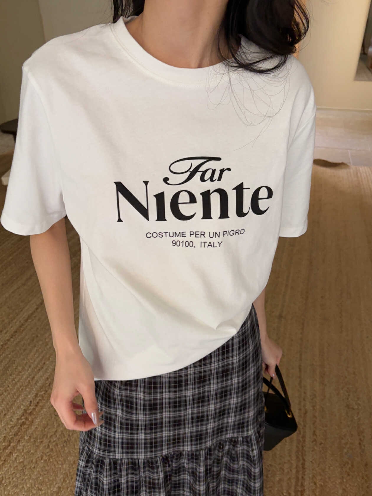 200g combed and tight-fitting sprinkler, pure cotton backpack, spring and summer loose shoulder printed short-sleeved T-shirt