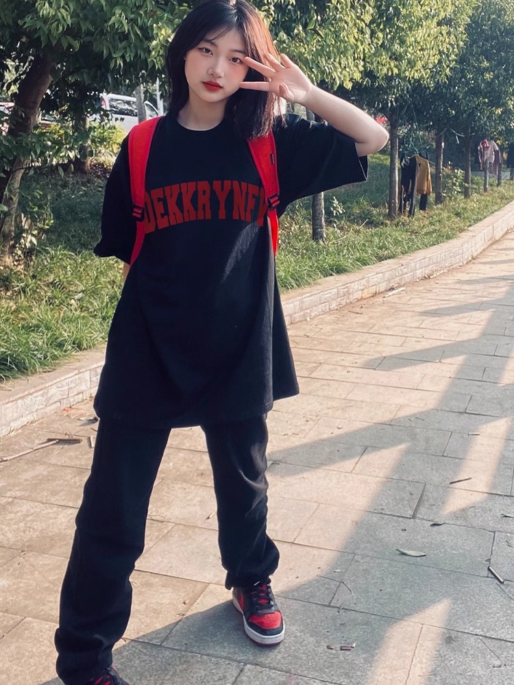 Korean chic2025 summer new short-sleeved T-shirt for women Japanese and Korean trendy printed tops for women\Not changing