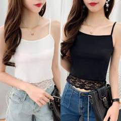 New summer lace suspender vest for women wearing solid color suspender shirt sleeveless base shirt
