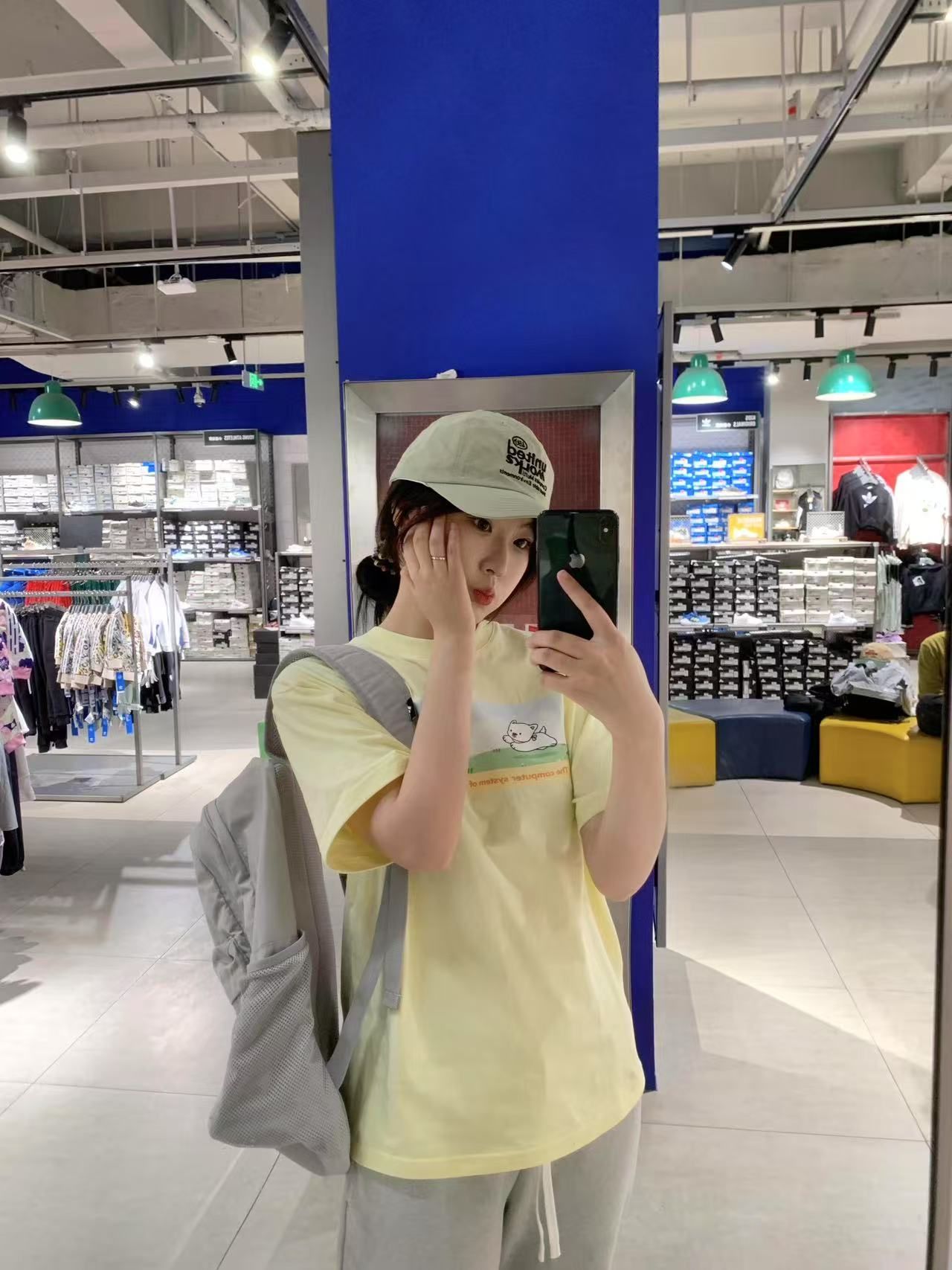 200g combed and tight-fitting sprinkler, pure cotton backpack, spring and summer loose shoulder printed short-sleeved T-shirt