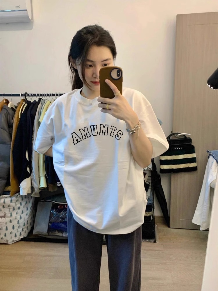 Korean chic2025 summer new short-sleeved T-shirt for women Japanese and Korean trendy printed tops for women\Not changing