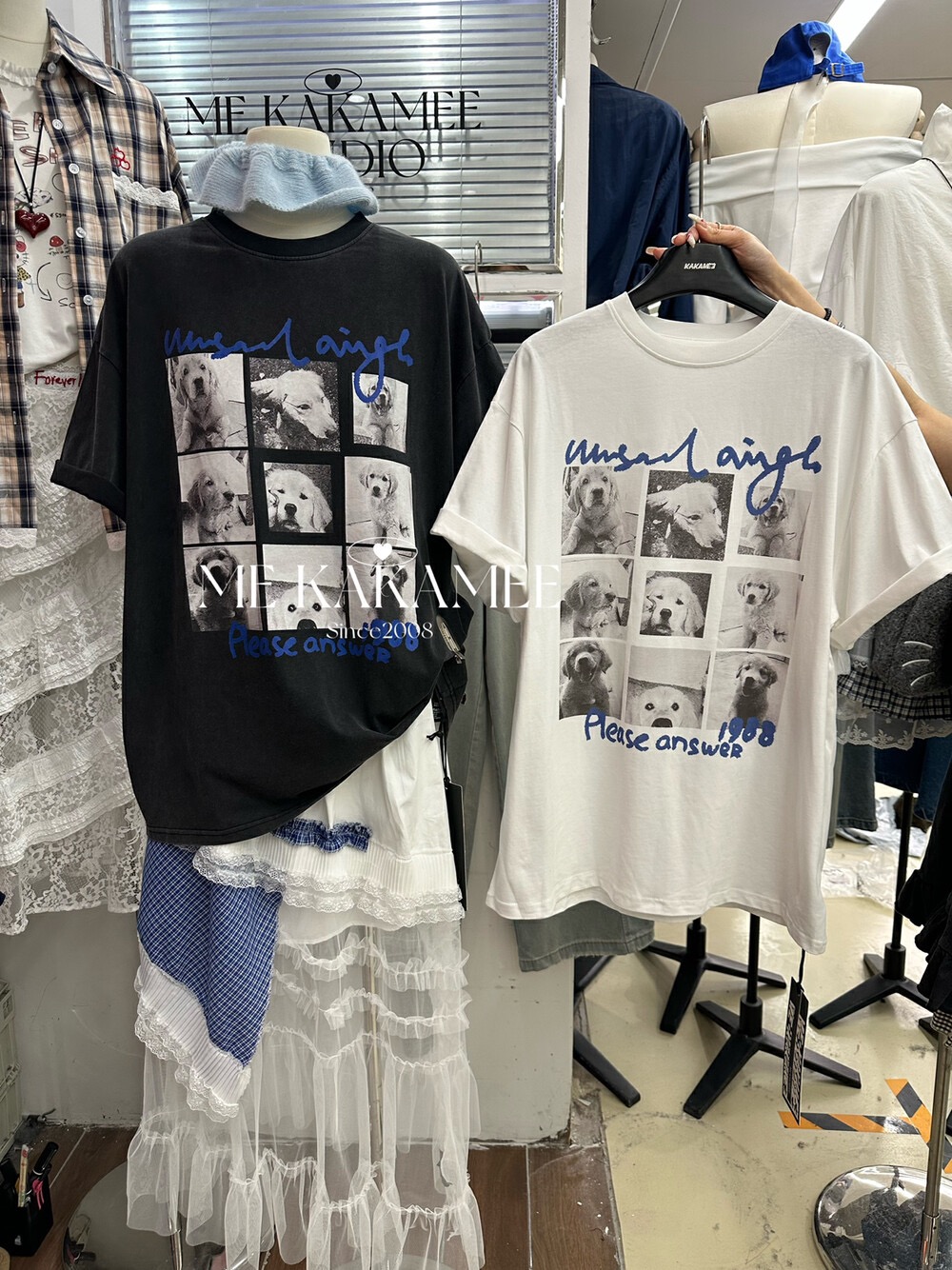 200g combed and tight spun in 2025, pure cotton back bag strip, spring and summer loose shoulder printed short-sleeved T-shirt