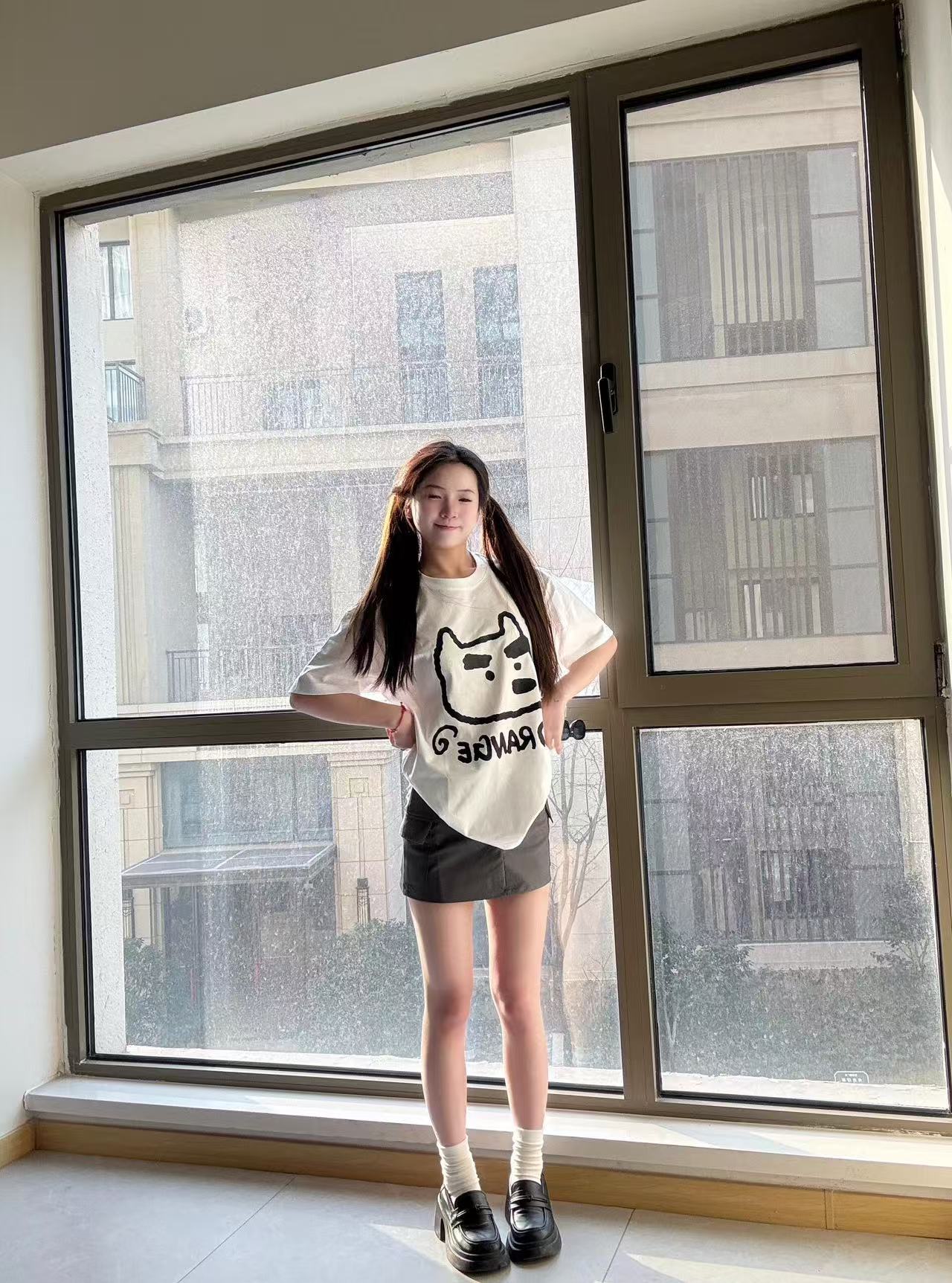 200g combed and tight spun in 2025, pure cotton back bag strip, spring and summer loose shoulder printed short-sleeved T-shirt