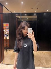 200g combed and tight-fitting sprinkler, pure cotton backpack, spring and summer loose shoulder printed short-sleeved T-shirt