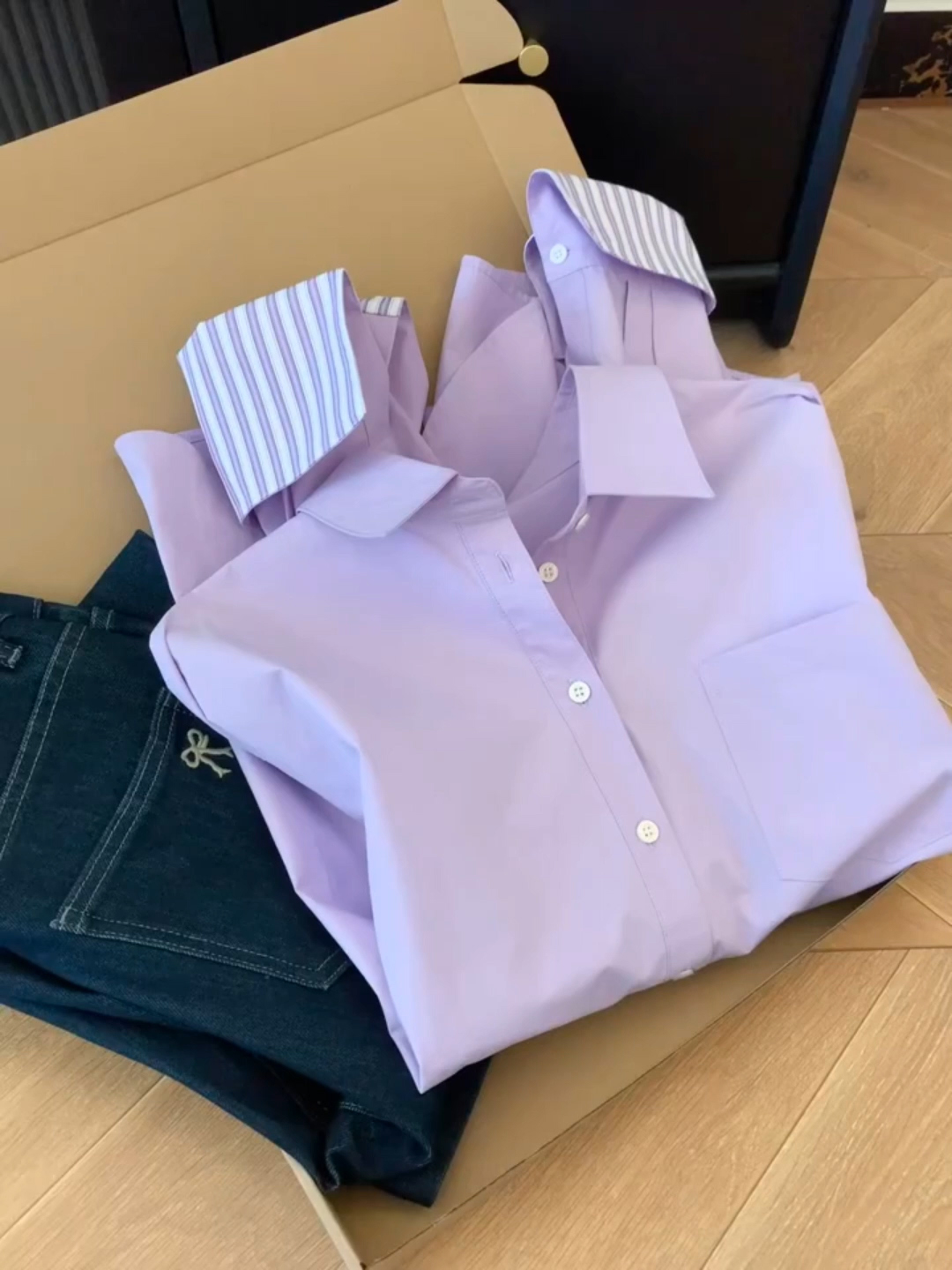 Polo collar shirt for women 2025 spring and autumn clothes new super beautiful unique beautiful shirt versatile fashionable top