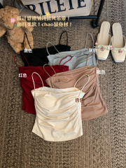 Real shot!  Summer, small suspender, women's pure desire sleeveless vest, hottie tights