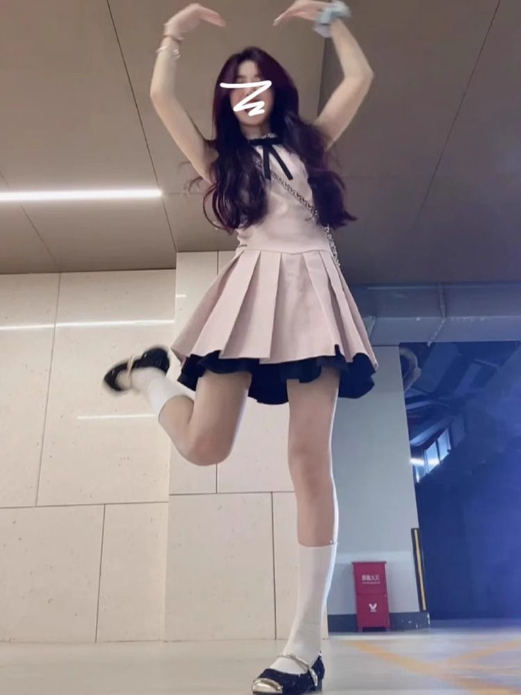 夏季流行法式粉色掛脖無袖連衣裙小個子女裝夏季2025新款公主短裙