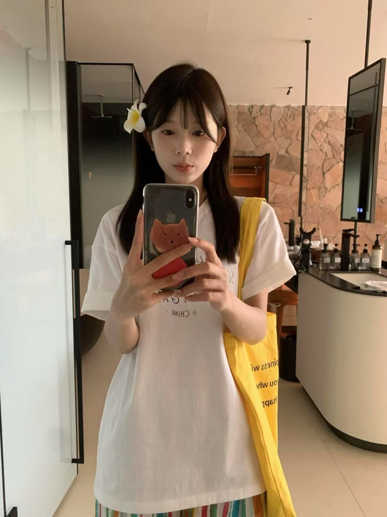 200g combed and tight-fitting sprinkler, pure cotton backpack, spring and summer loose shoulder printed short-sleeved T-shirt