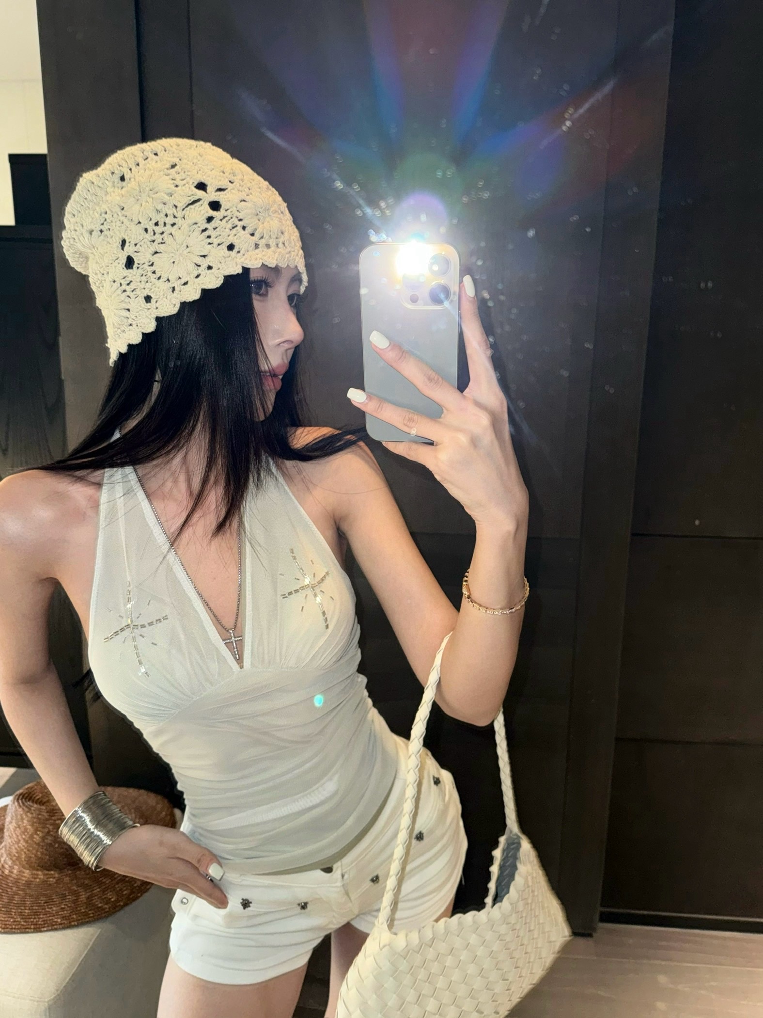 實拍 純欲風性感掛脖吊帶背心新款高級氣質上衣