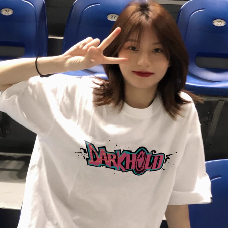 Korean chic2025 summer new short-sleeved T-shirt for women Japanese and Korean trendy printed tops for women\Not changing