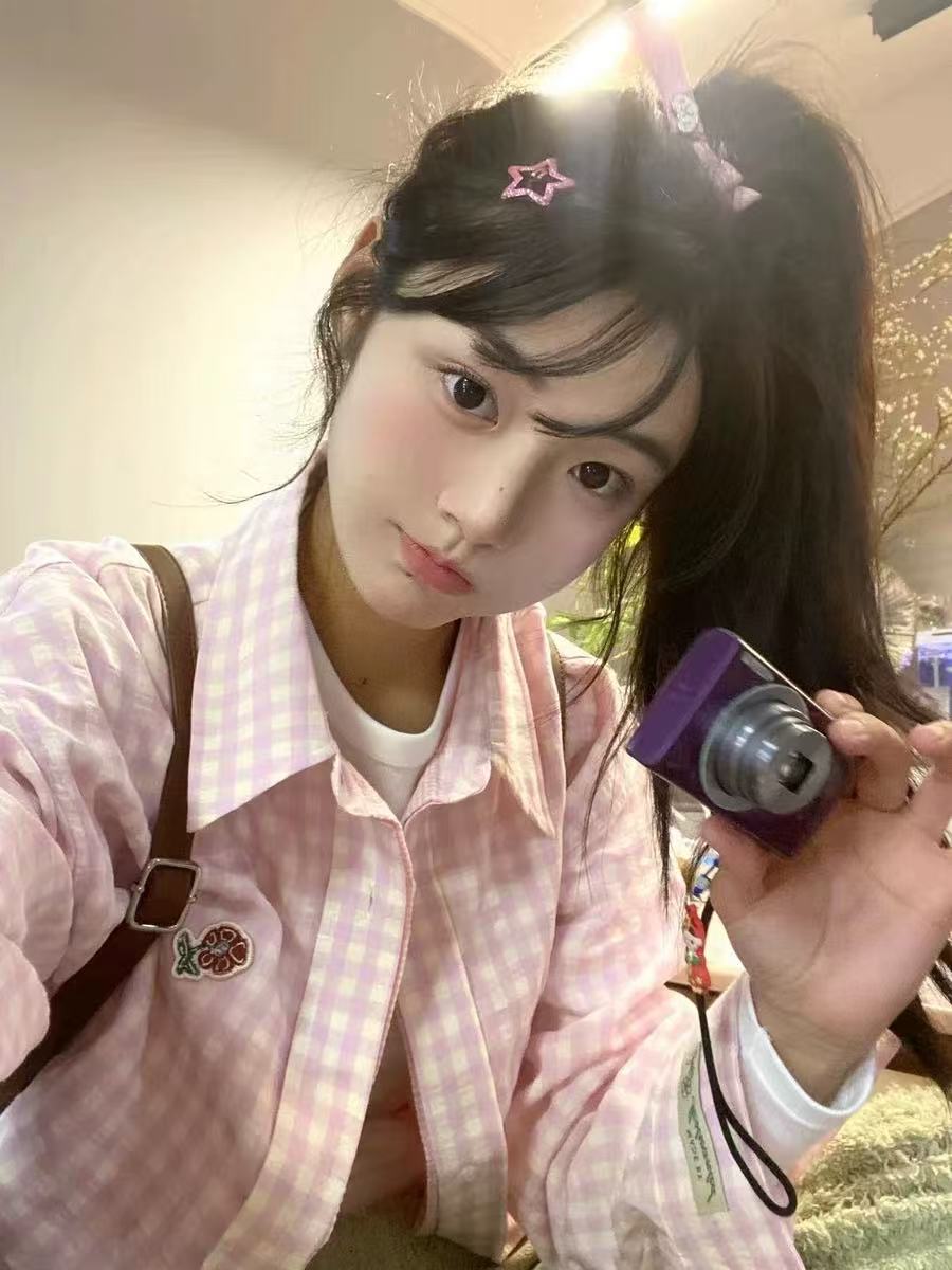 Pink Dopamine plaid long-sleeved shirt for women 2025 spring Korean sweet lazy style sunscreen jacket top trendy