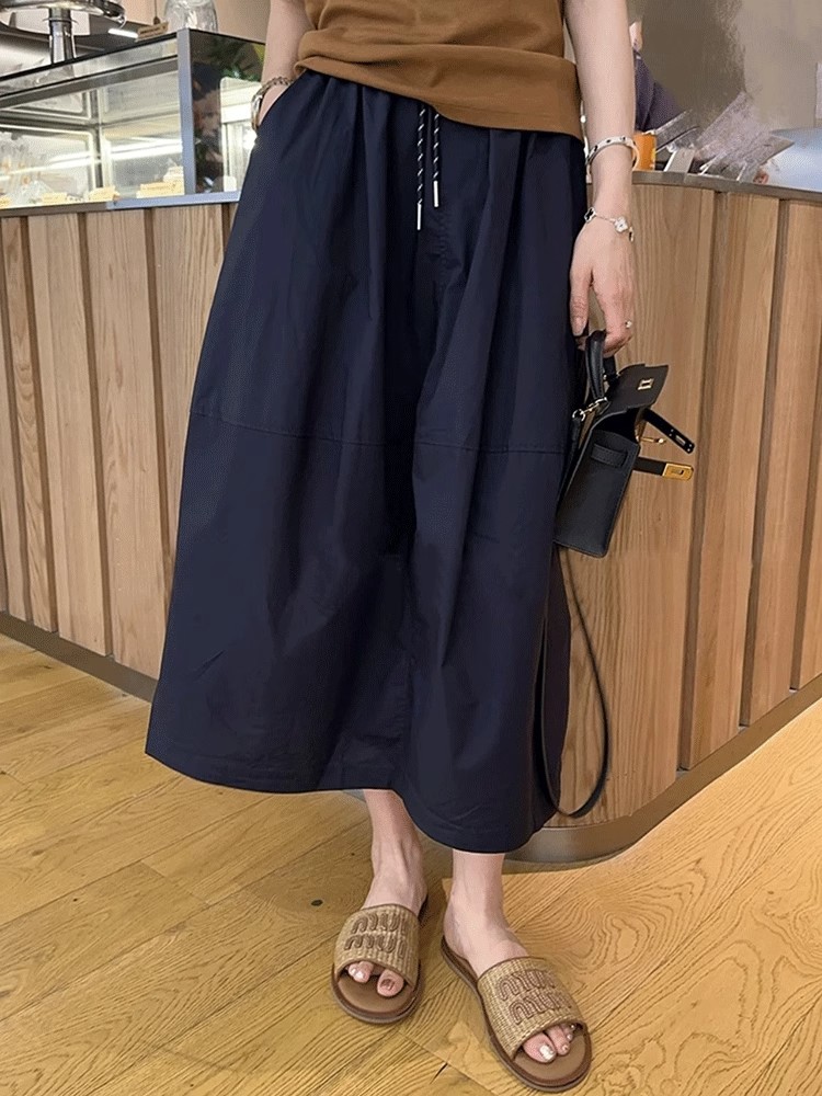 Workwear high-waisted slim mid-length skirt for women in summer new loose slim casual and versatile wash fuzzy skirt