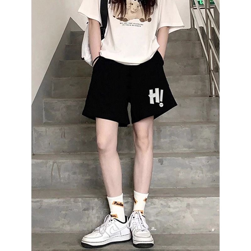 Women's Summer 2025 New Thin Loose Hiding Wide Leg Pants Student Casual Drawstring Ins