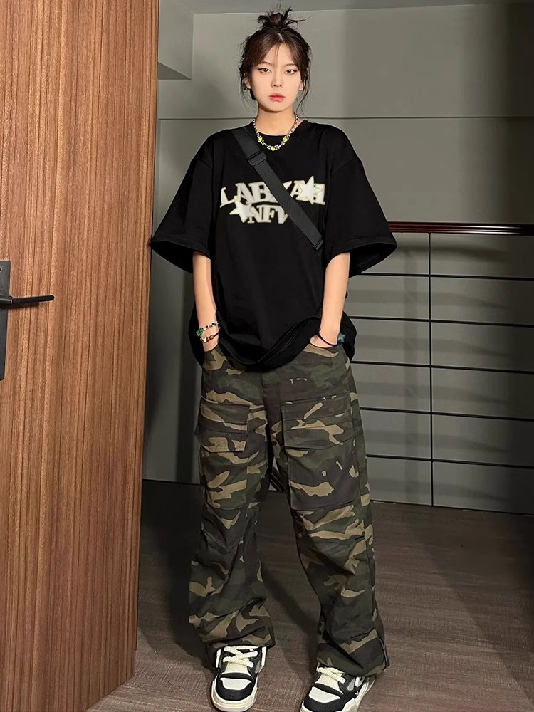 Korean chic2025 summer new short-sleeved T-shirt for women Japanese and Korean trendy printed tops for women\Not changing
