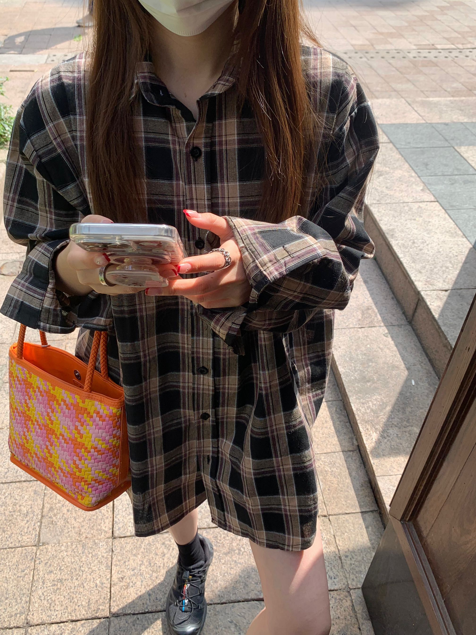 Photographed 2025~Laid-back Style Retro Classic Check Pattern Loose Long Sleeve Shirt
