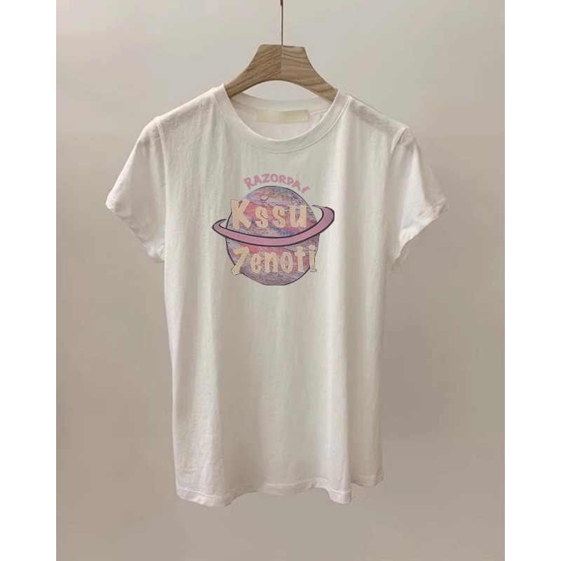 Korean chic2025 summer new short-sleeved T-shirt for women Japanese and Korean trendy printed tops for women\Not changing