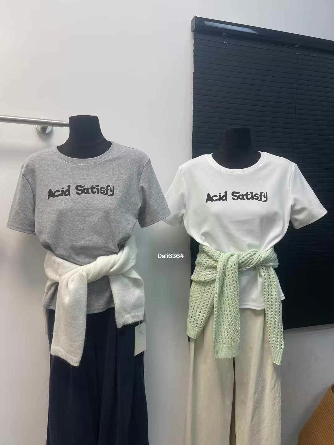 200g combed and tight-fitting sprinkler, pure cotton backpack, spring and summer loose shoulder printed short-sleeved T-shirt