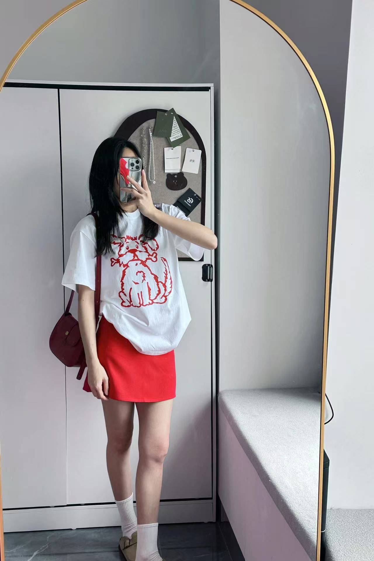 200g combed and tight-fitting sprinkler, pure cotton backpack, spring and summer loose shoulder printed short-sleeved T-shirt