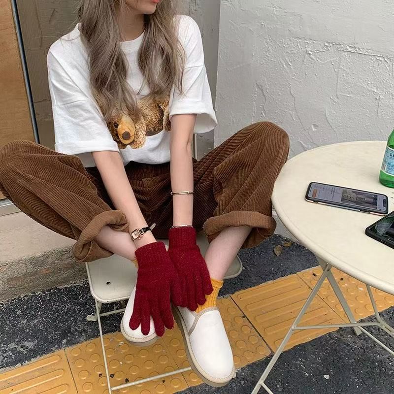200g combed and tight spun in 2025, pure cotton back bag strip, spring and summer loose shoulder printed short-sleeved T-shirt