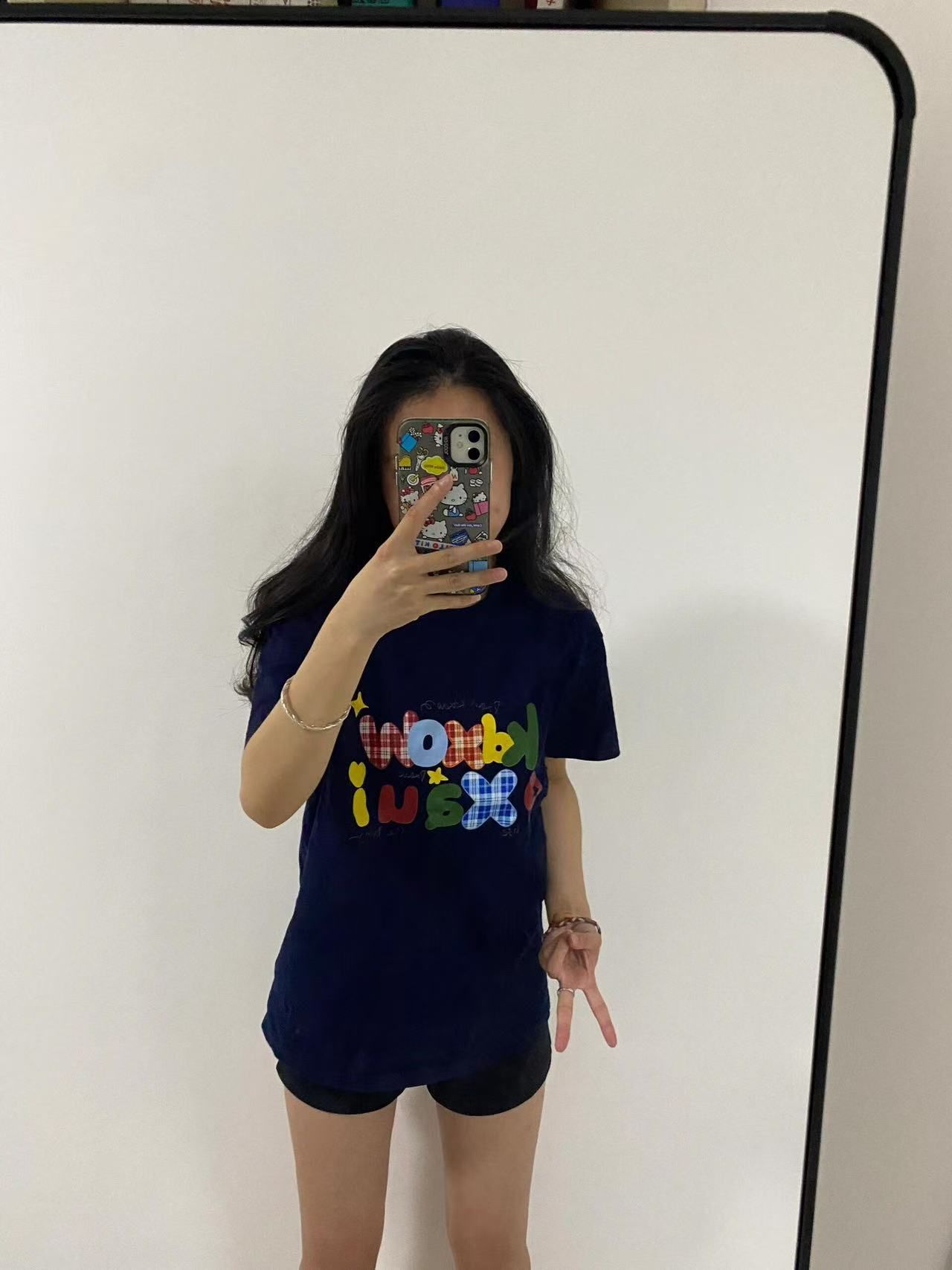 200g combed and tight-fitting sprinkler, pure cotton backpack, spring and summer loose shoulder printed short-sleeved T-shirt