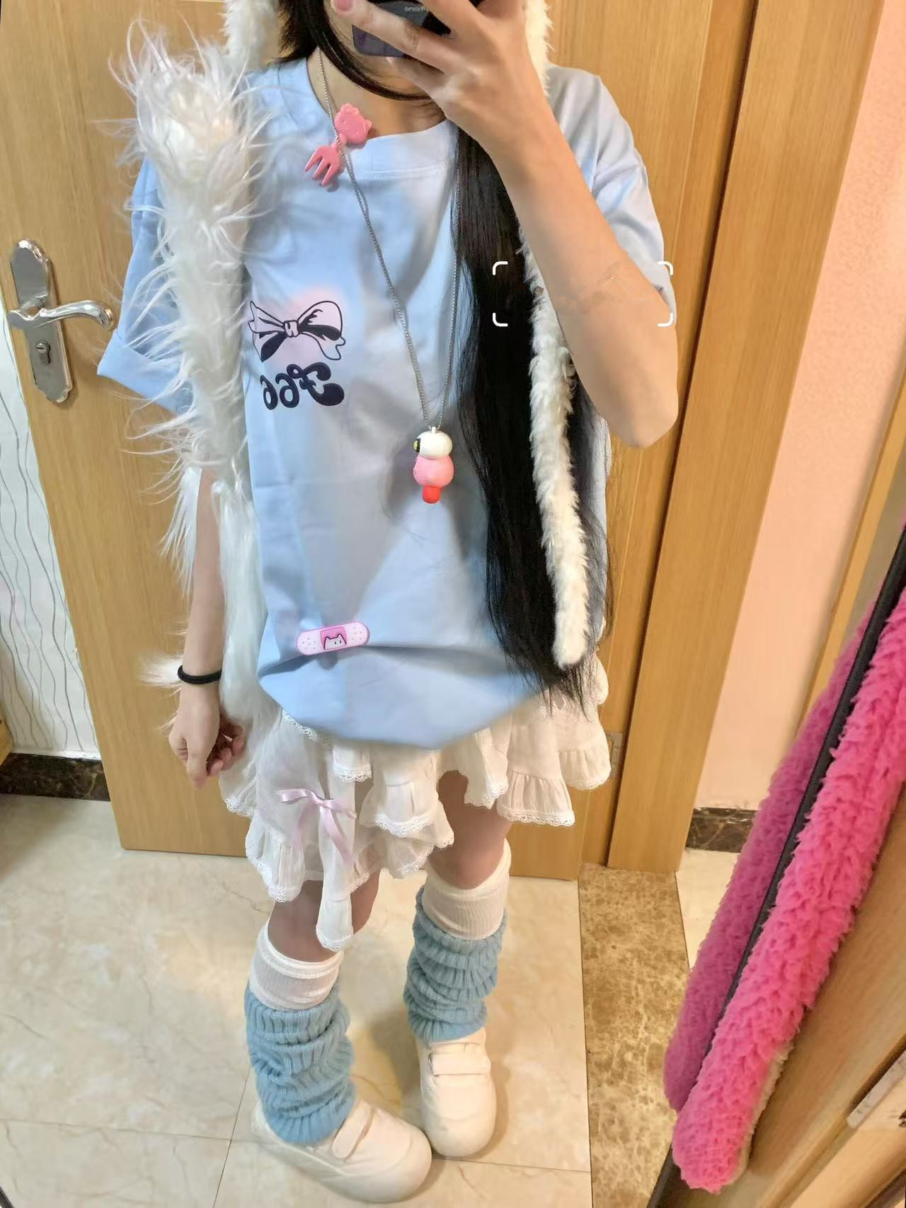 200g combed and tight-fitting sprinkler, pure cotton backpack, spring and summer loose shoulder printed short-sleeved T-shirt
