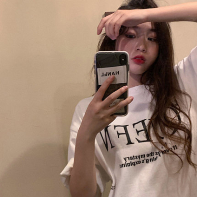 韓國外貿短袖T恤女新款春季韓版顯瘦寬鬆下衣失蹤中長款白色上衣