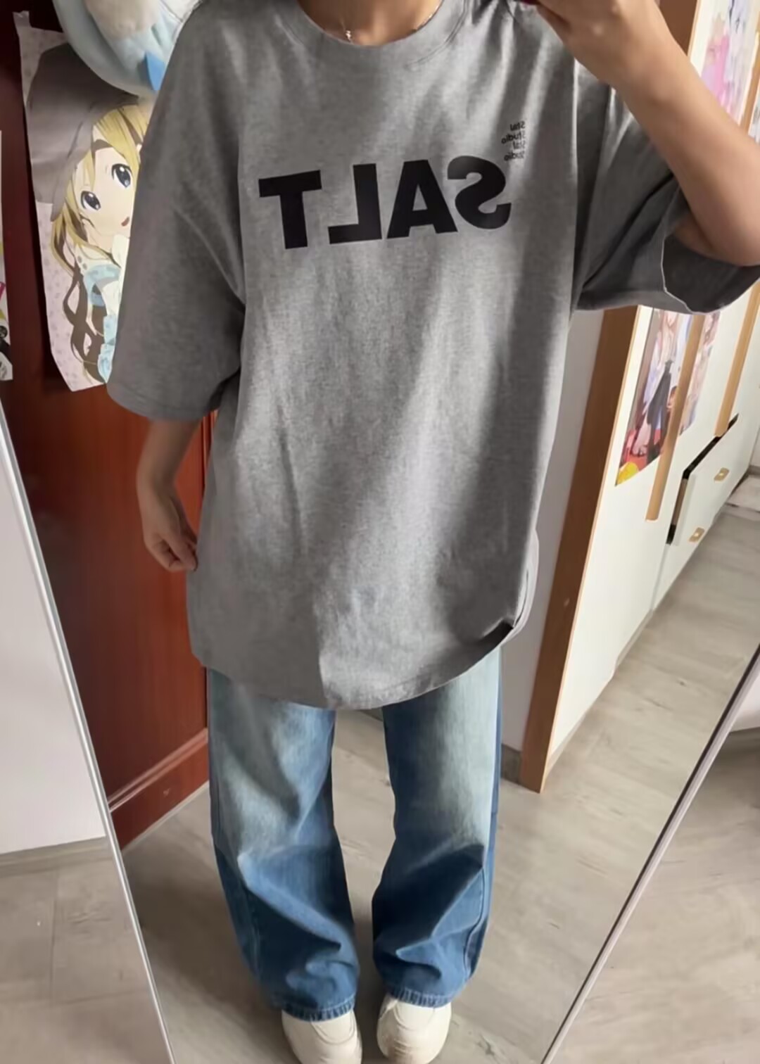 200g combed and tight-fitting sprinkler, pure cotton backpack, spring and summer loose shoulder printed short-sleeved T-shirt