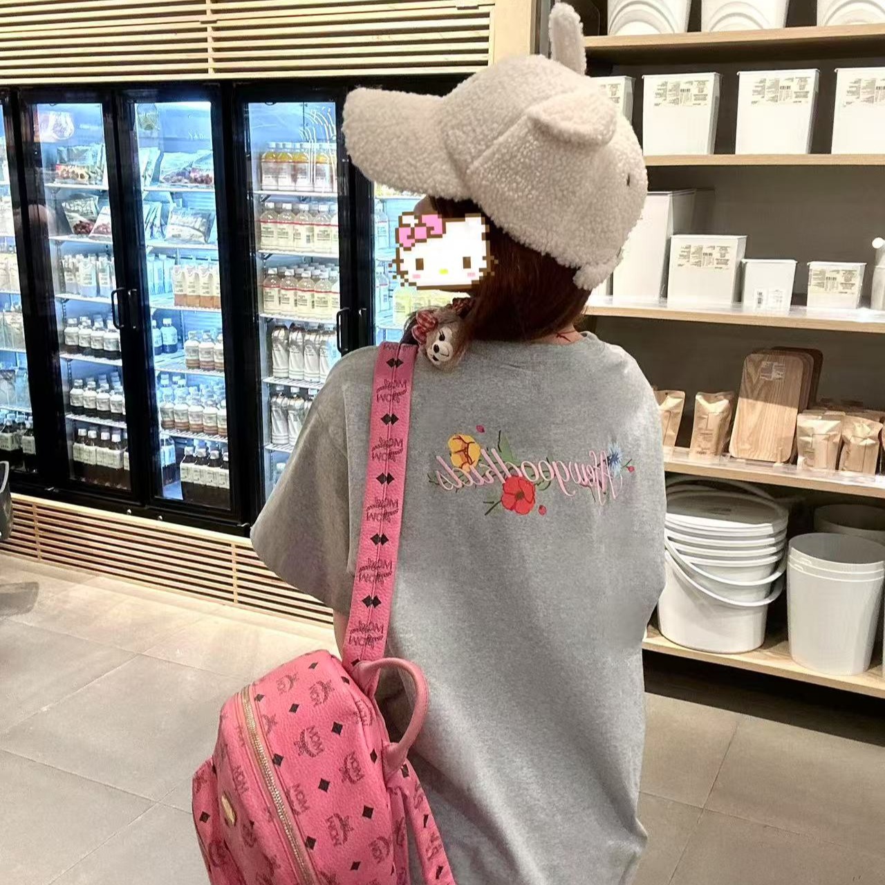 200g combed and tight spun in 2025, pure cotton back bag strip, spring and summer loose shoulder printed short-sleeved T-shirt