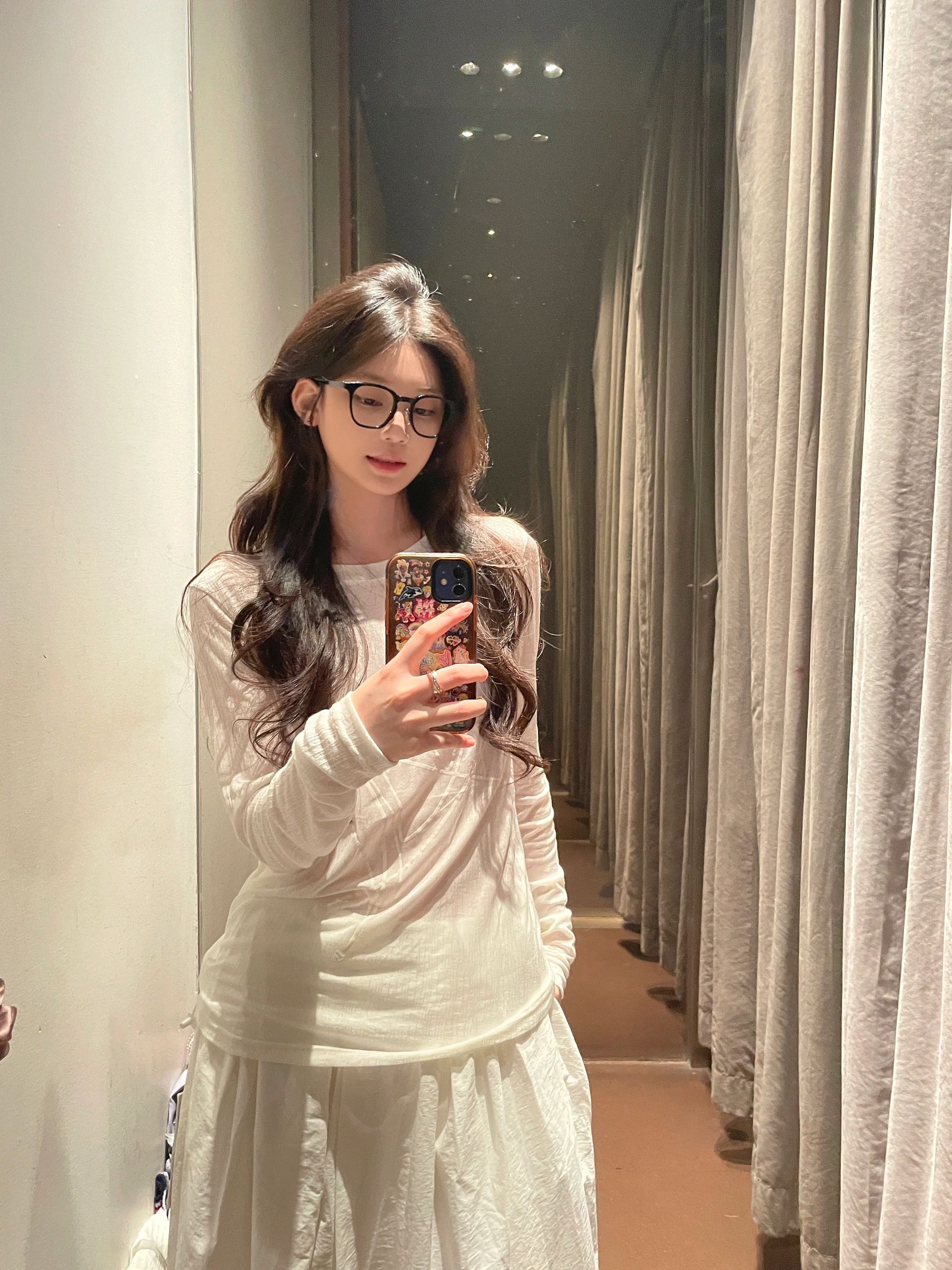 立體發泡印花防曬微透性感長袖T恤女百搭透氣修身上衣內搭打底衫