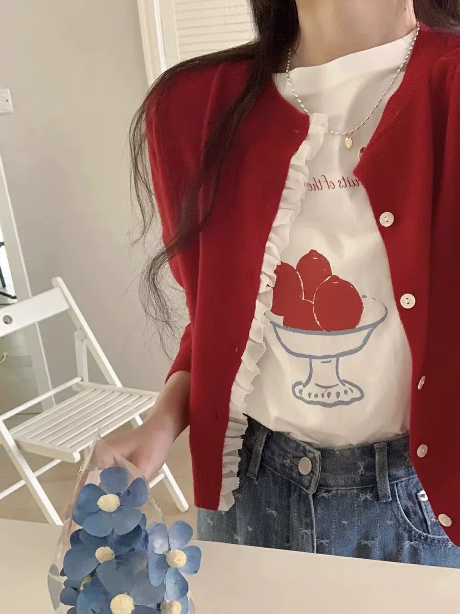 200g combed and tight-fitting sprinkler, pure cotton backpack, spring and summer loose shoulder printed short-sleeved T-shirt