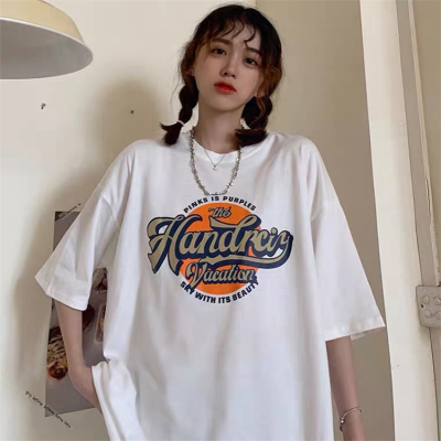 港味短袖t恤女寬鬆韓版ins酷潮黑暗系少女感怪味上衣體桖