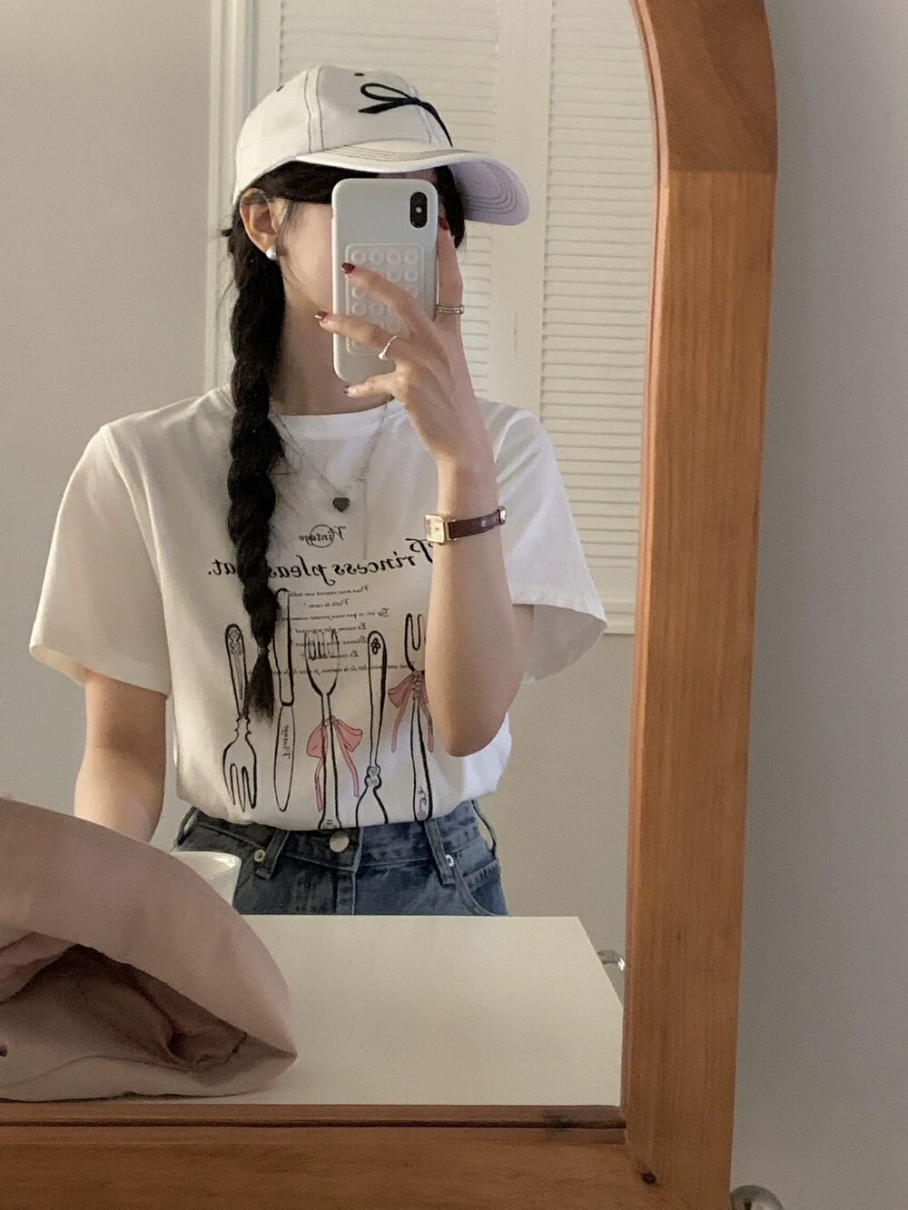 200g combed and tight-fitting sprinkler, pure cotton backpack, spring and summer loose shoulder printed short-sleeved T-shirt