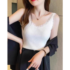 Summer vest for women in summer ice silk vest for women with fashionable stylish small suspender for women with base vest for women