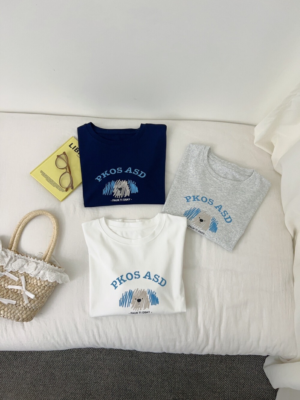 200g combed and tight spun in 2025, pure cotton back bag strip, spring and summer loose shoulder printed short-sleeved T-shirt