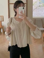 Niche temperament versatile loose shirt