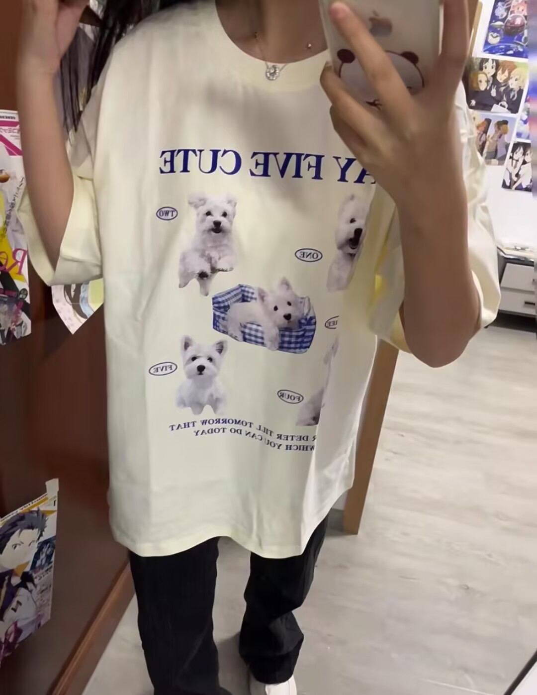 200g combed and tight-fitting sprinkler, pure cotton backpack, spring and summer loose shoulder printed short-sleeved T-shirt