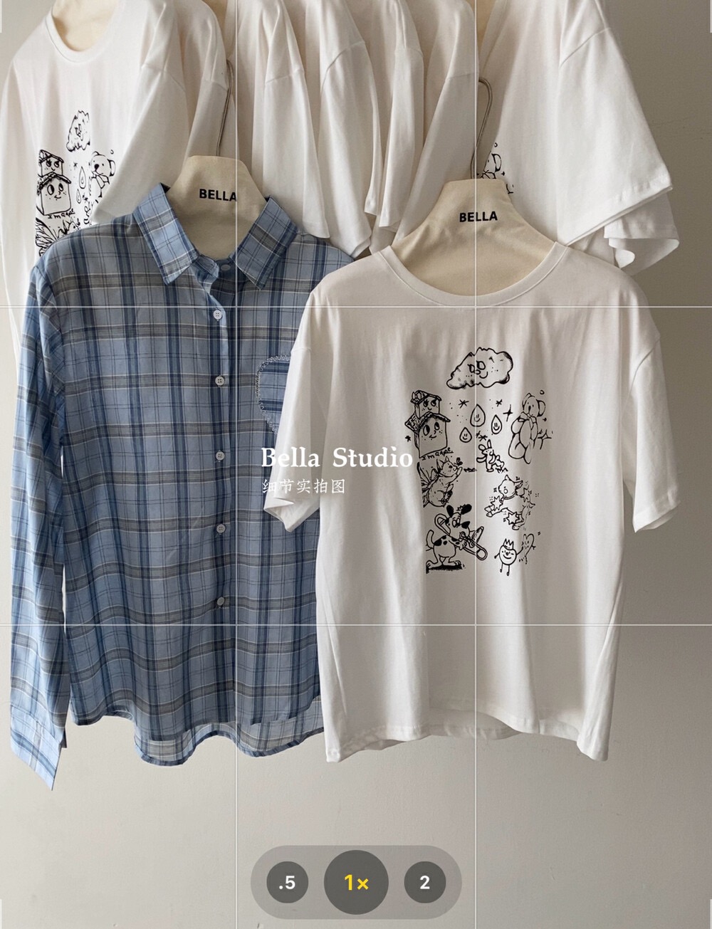 200g combed and tight-fitting sprinkler, pure cotton backpack, spring and summer loose shoulder printed short-sleeved T-shirt
