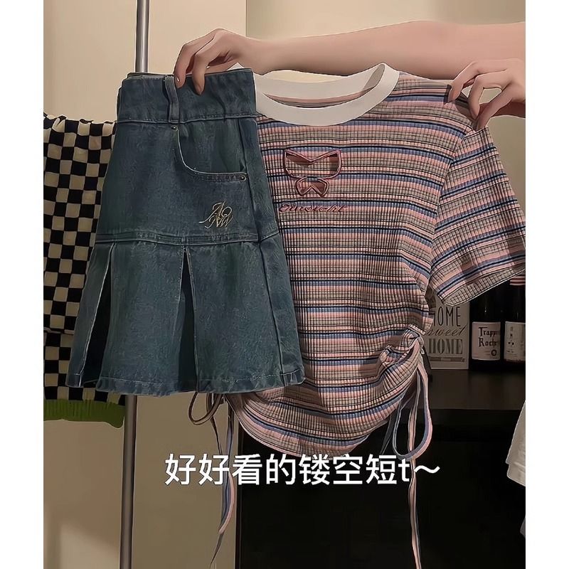 灰色蕾絲半高領內搭女春季顯瘦交叉收腰法式高級感上衣
