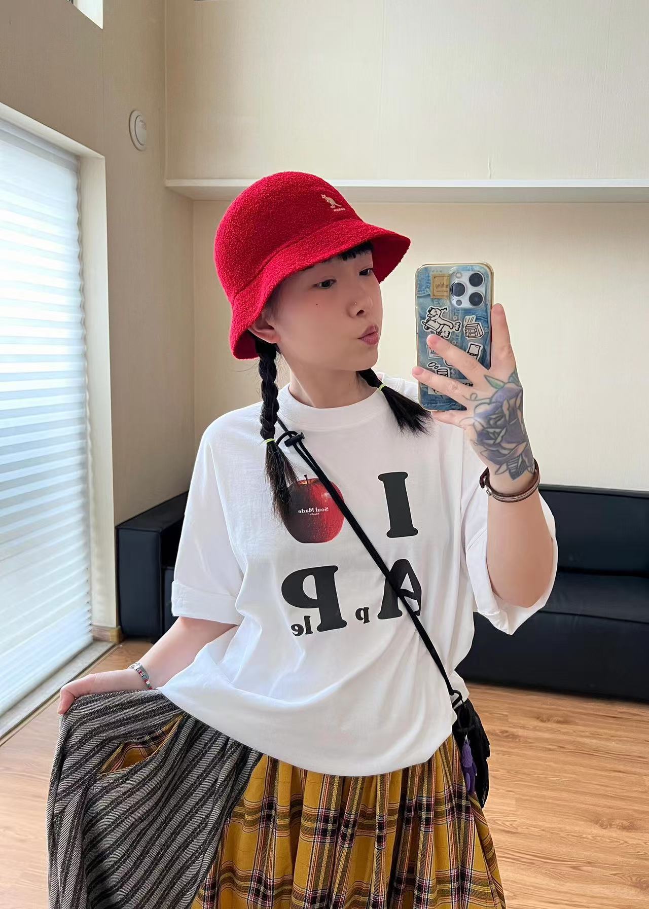 200g combed and tight spun in 2025, pure cotton back bag strip, spring and summer loose shoulder printed short-sleeved T-shirt