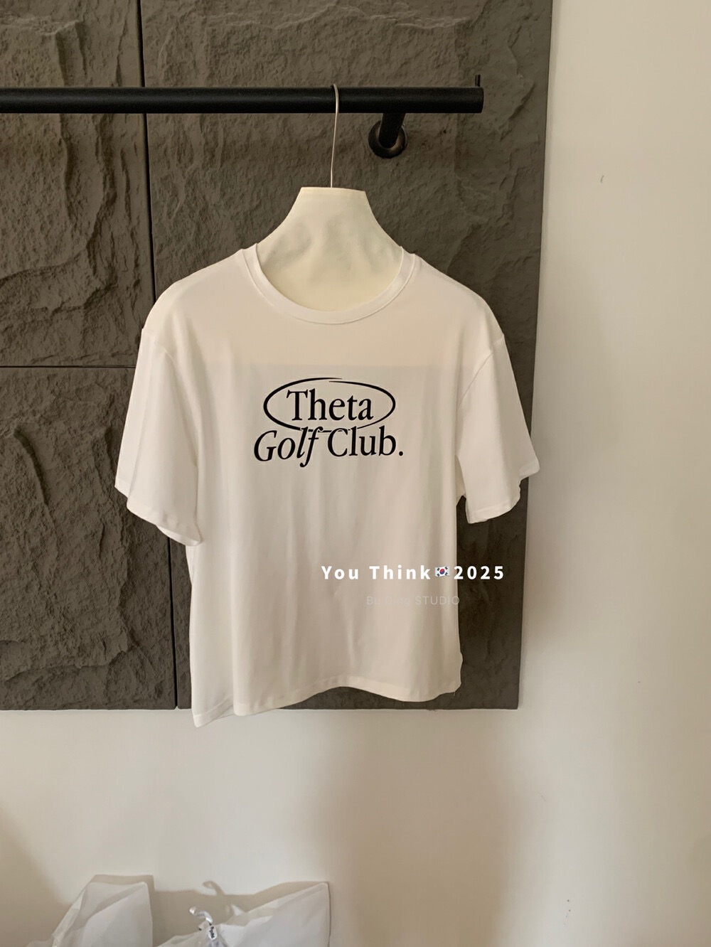 200g combed and tight-fitting sprinkler, pure cotton backpack, spring and summer loose shoulder printed short-sleeved T-shirt
