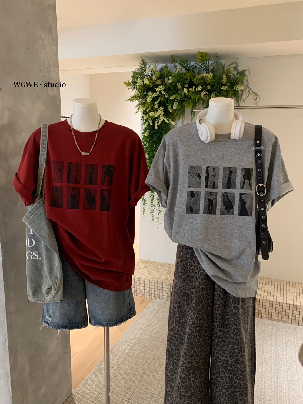 200g combed and tight-fitting sprinkler, pure cotton backpack, spring and summer loose shoulder printed short-sleeved T-shirt