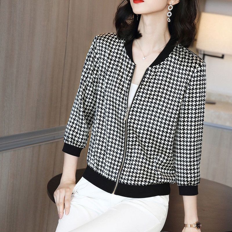 Summer Mother Short-Sleeve Chiffon Sun Protective Casual Thin Model Stylish UV Protection Breathable Outerwear for Women
