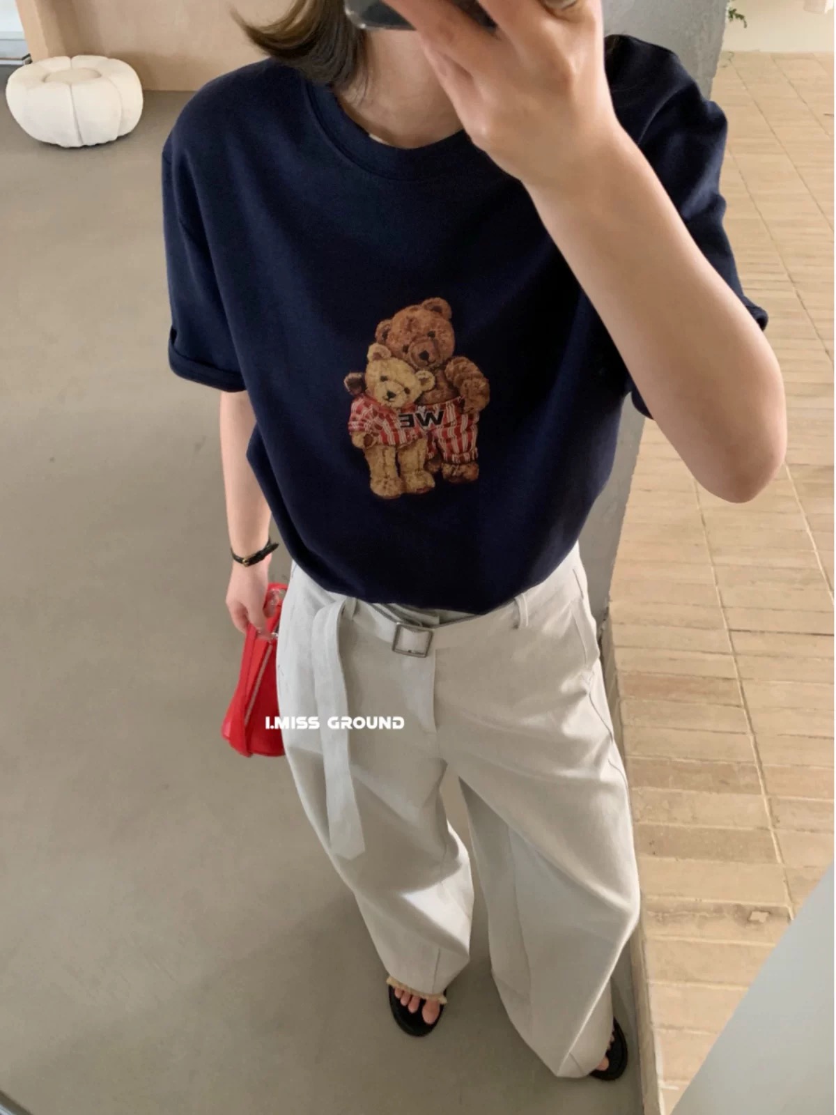 200g combed and tight-fitting sprinkler, pure cotton backpack, spring and summer loose shoulder printed short-sleeved T-shirt