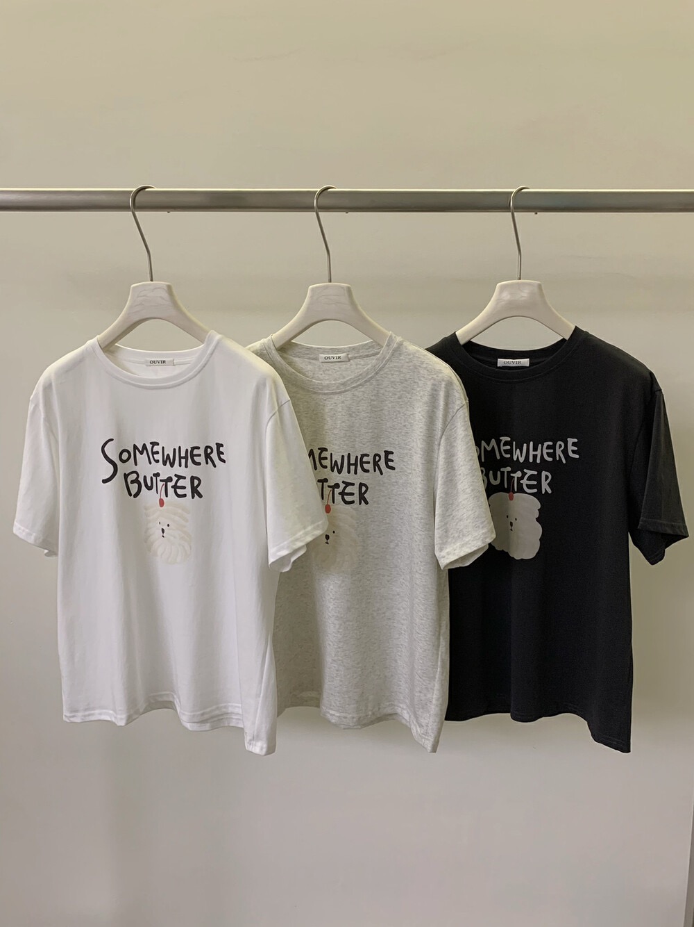 200g combed and tight-fitting sprinkler, pure cotton backpack, spring and summer loose shoulder printed short-sleeved T-shirt