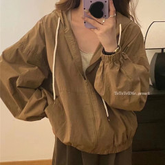 2025 new spring and summer sun protection thin style Korean Dongdaemen slimming and age-reducing versatile loose hooded cardigan