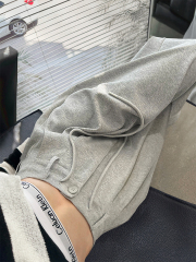 2025 spring and summer new style gray sweatpants for women high waist wide-leg casual drawstring American sweatpants
