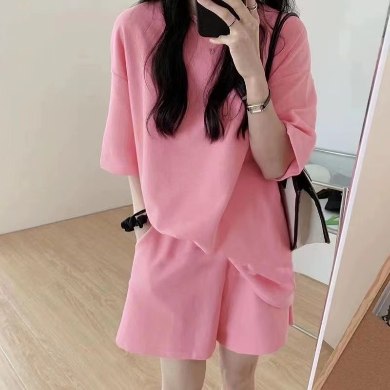 Fashion suit 2025 summer new age-reducing small shorts shorts casual sports two-piece set